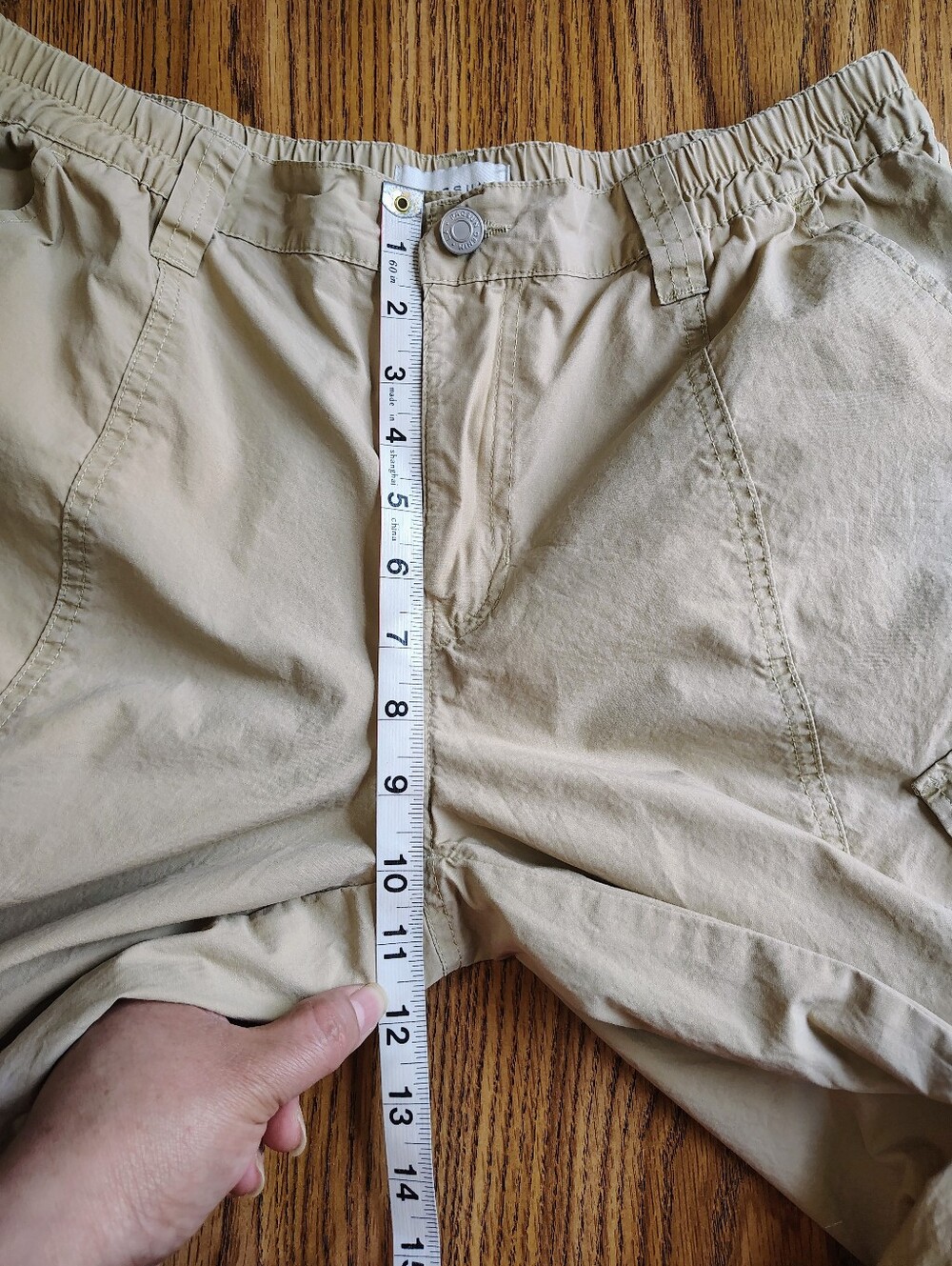 Pacsun Low Rise Puddle Wide Leg Cargo Pants Khaki Women's Elastic Waist size M. - Picture 10 of 16
